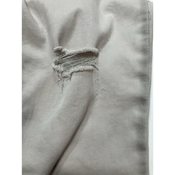 Free People Distressed Khaki Jeans With Frayed Ends Women’s Size 26 - Picture 6 of 13